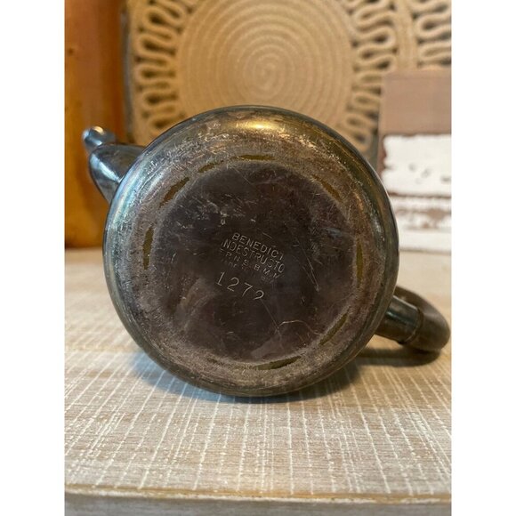 Antique 1 Cup Tea Pot w/Hinged Lid by Benedict Indestructo E.P.N.S.B.M.M. 1354 - Picture 5 of 9